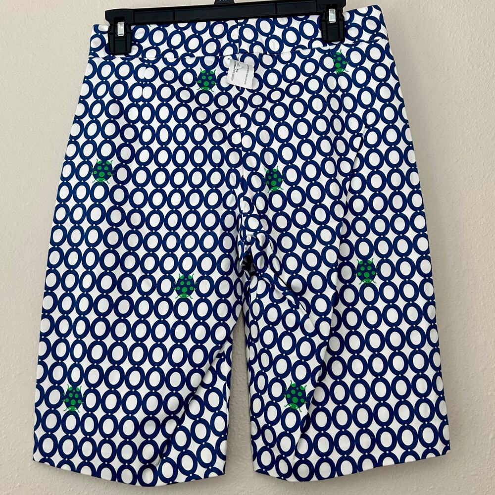 New Melly M Melissa Madden Ladybug Bermuda Chino Shorts maximalism golf Size 4 - Picture 5 of 10